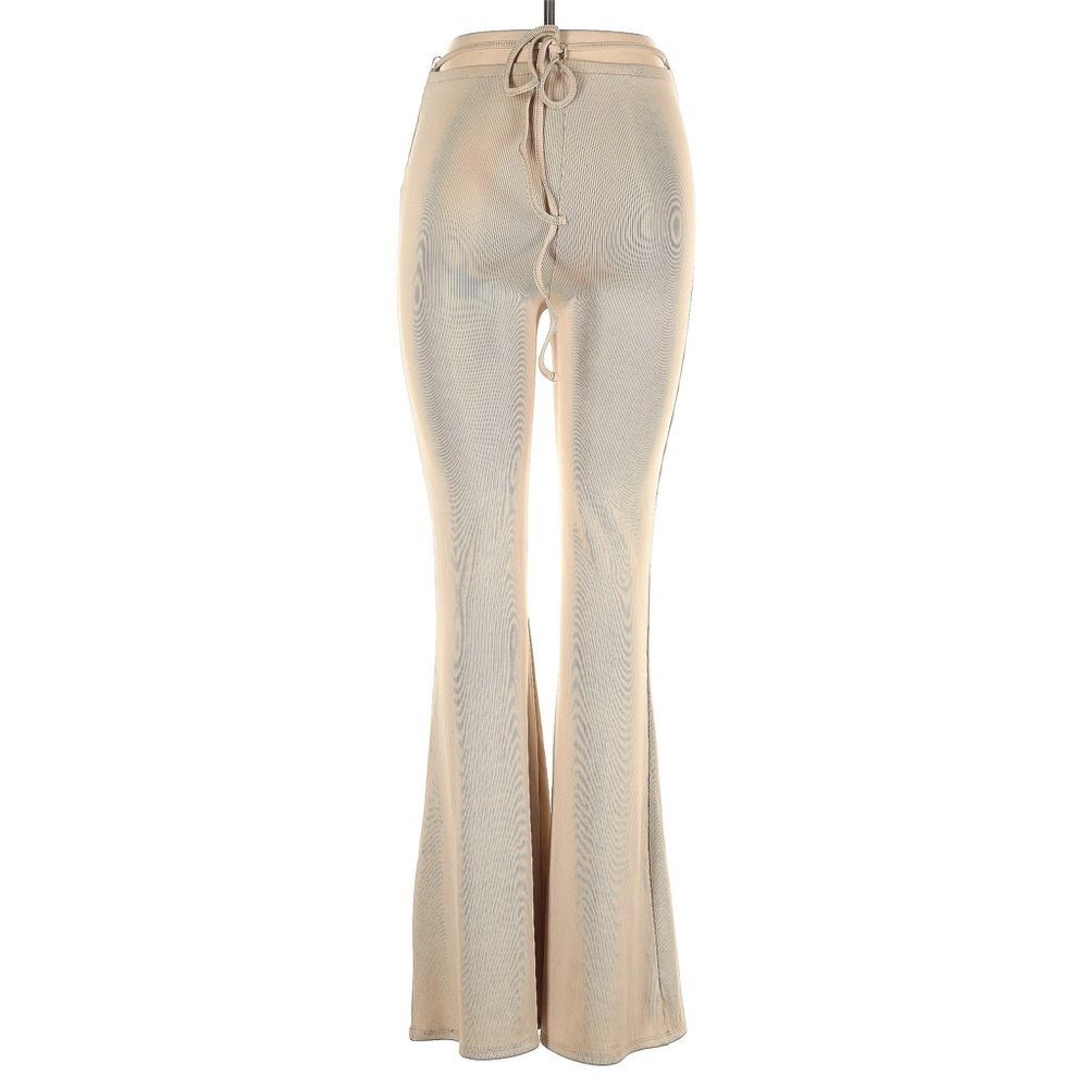 Berska Tan Ribbed O-Ring High Rise Flared Pants - Picture 2 of 9